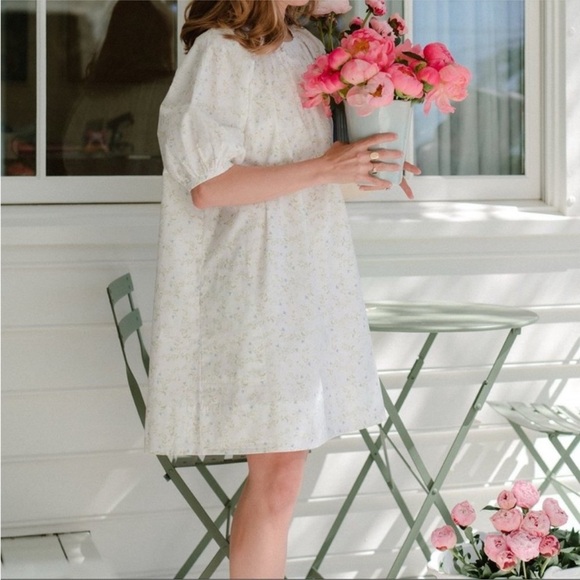 LAKE Julia Berolzheimer Spring Vine Cotton Poplin Floral Shift